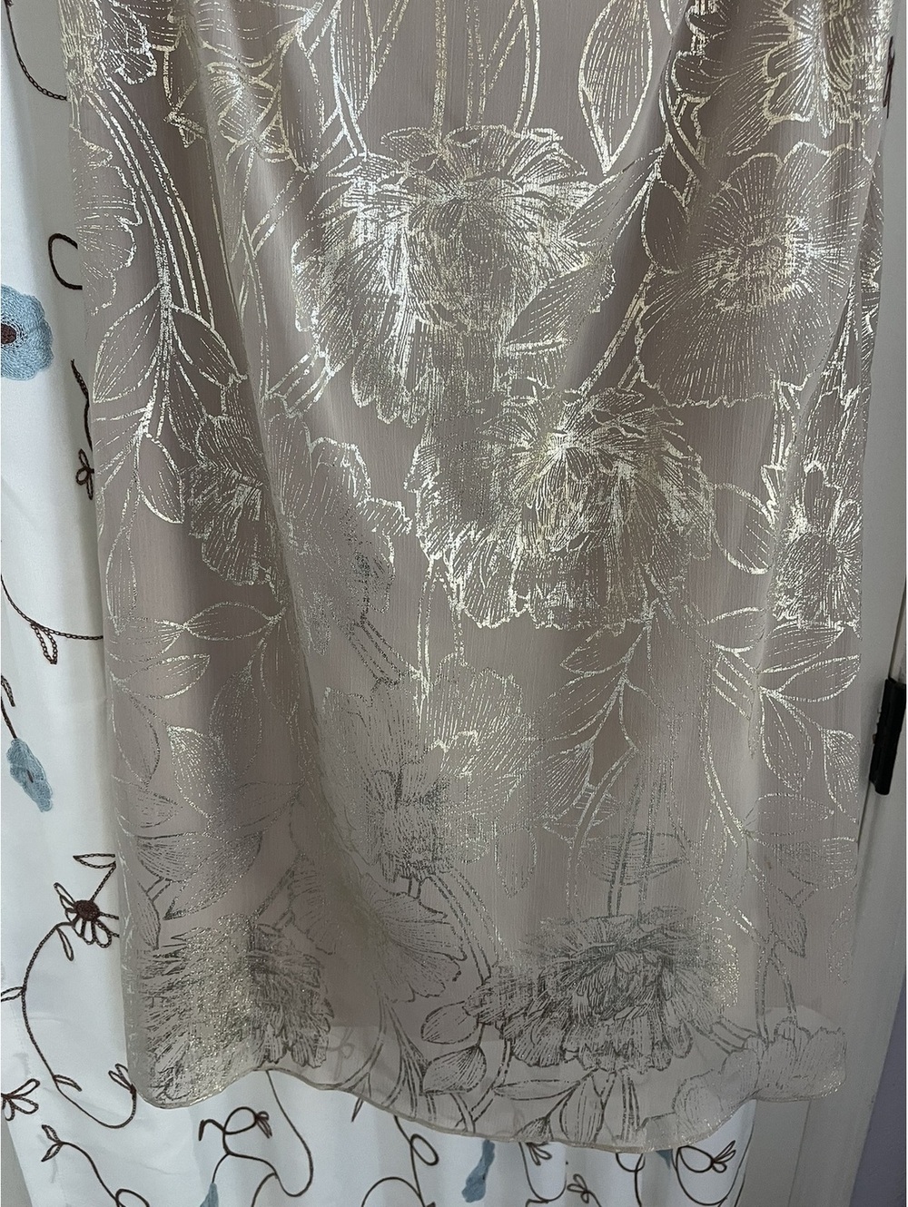Ignite Evenings | 10 | Champagne Metallic Floral Dress - Picture 5 of 11